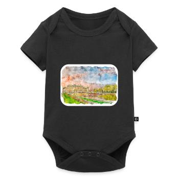 Vienna Austria Watercolor Sketch Drawn Illustratio - Baby Premium short-sleeve bodysuit - black - Front