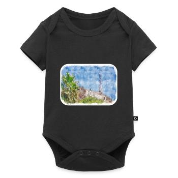 Illustration de croquis à l’aquarelle de Californie usa - Body à manches courtes Premium Bébé - noir - Devant