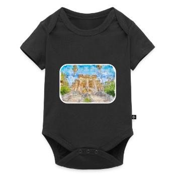 Spain Watercolor Sketch Hand Drawn Illustration - Baby Premium short-sleeve bodysuit - black - Front