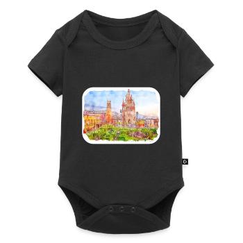 San Miguel De Allende Mexico Watercolor Drawing - Baby Premium short-sleeve bodysuit - black - Front
