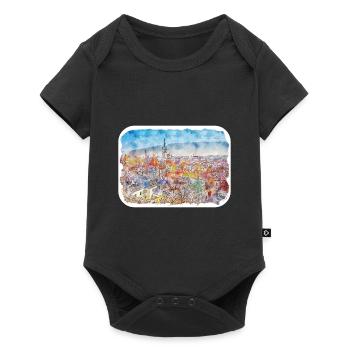 Tallinn Estland Aquarellskizze gezeichnet Illustrati - Baby Premium Kurzarmbody - Schwarz - Vorne