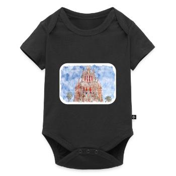 San Miguel De Allende Mexico Watercolor Sketch Dra - Baby Premium short-sleeve bodysuit - black - Front