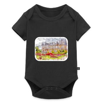 England UK Watercolor Sketch Drawn Illustration - Baby Premium short-sleeve bodysuit - black - Front