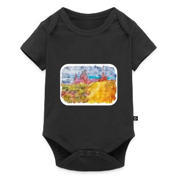 Arizona USA Aquarelle Dessin Dessin Illustration - Body à manches courtes Premium Bébé - noir - Devant