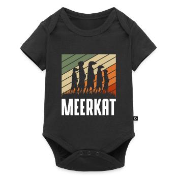 Meerkat Nature Drôle - Body à manches courtes Premium Bébé - noir - Devant