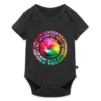 Wer anderen eine Blume sät, blüht selber auf! - Baby Premium Kurzarmbody - Schwarz - Vorne