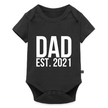 Papa est 2021 - Body à manches courtes Premium Bébé - noir - Devant