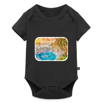 Illustration de croquis à l’aquarelle de Californie usa - Body à manches courtes Premium Bébé - noir - Devant