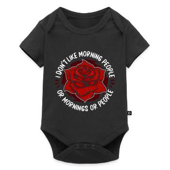Rose Roses Rose Garden Jardinier - Body à manches courtes Premium Bébé - noir - Devant