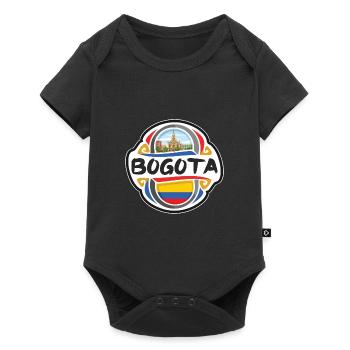 Bogota Colombie Drapeau Badge Voyage Souvenir Timbre - Body à manches courtes Premium Bébé - noir - Devant