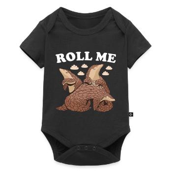 Roll Me Pangolin - Body à manches courtes Premium Bébé - noir - Devant