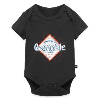 Grenoble France City Skyline Home Love - Baby Premium short-sleeve bodysuit - black - Front