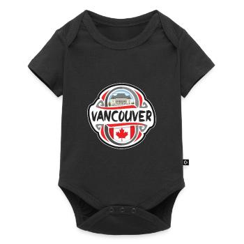 Vancouver Canada Flag Badge Souvenir de voyage - Body à manches courtes Premium Bébé - noir - Devant