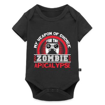 Zombie Apocalypse Virus Drôle Dicton - Body à manches courtes Premium Bébé - noir - Devant