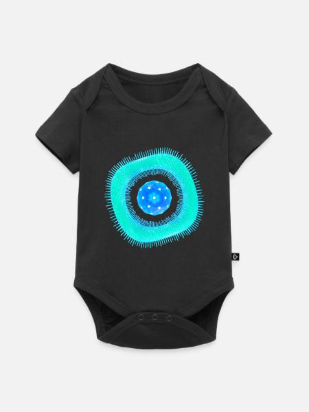 Abstrakte Zelle - Baby Premium Kurzarmbody - Schwarz