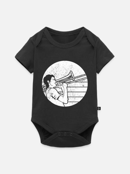 Posaune - Baby Premium Kurzarmbody - Schwarz
