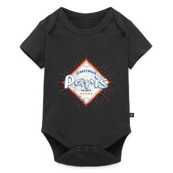 Paris France City Skyline Home Love - Baby Premium short-sleeve bodysuit - black - Front