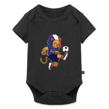 Supporter équipe de france coupe du monde football - Body à manches courtes Premium Bébé - noir - Devant