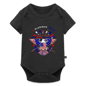 A beautiful American eagle design - Baby Premium short-sleeve bodysuit - black - Front