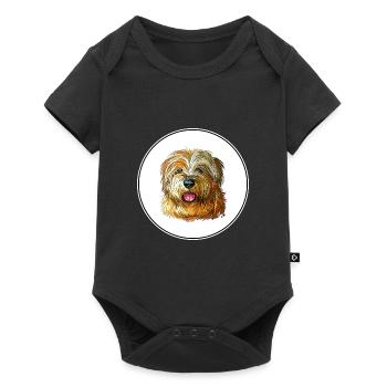 Norfolk Terrier Dog Watercolor Sketch Illustration - Baby Premium short-sleeve bodysuit - black - Front