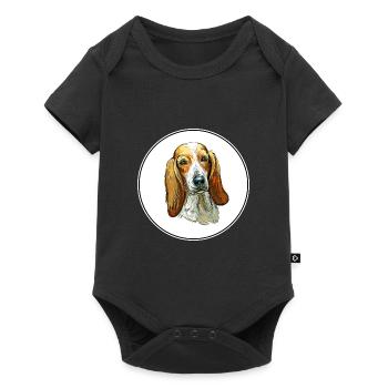Sabueso Fino Colombiano Dog Watercolor Illustratio - Baby Premium short-sleeve bodysuit - black - Front