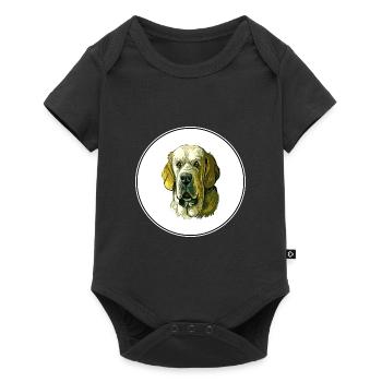 Illustration de croquis d’aquarelle de chien de dogue espagnol - Body à manches courtes Premium Bébé - noir - Devant