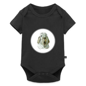 Spinone Italiano Purebred Dog Aquarelle Illustrat - Body à manches courtes Premium Bébé - noir - Devant