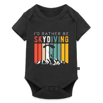 Parachute Parachute Parachute Deltaplane Sports Extrêmes - Body à manches courtes Premium Bébé - noir - Devant