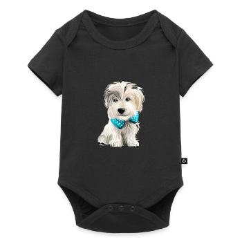 Sporting Lucas Terrier Dog Watercolor Illustration - Baby Premium short-sleeve bodysuit - black - Front