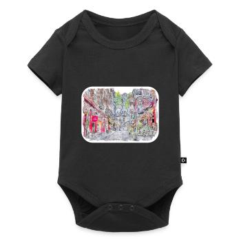 Canada Aquarelle Sketch Illustration dessinée à la main - Body à manches courtes Premium Bébé - noir - Devant