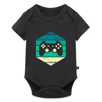 Contrôleur de jeu Video Gamer Vintage Sunset - Body à manches courtes Premium Bébé - noir - Devant