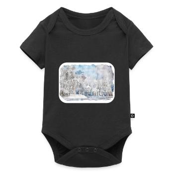 St Petersburg Russia Watercolor Sketch Drawn Illus - Baby Premium short-sleeve bodysuit - black - Front