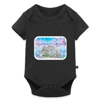 Spain Watercolor Sketch Hand Drawn Illustration - Baby Premium short-sleeve bodysuit - black - Front