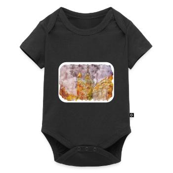 St Petersburg Russia Watercolor Sketch Drawn Illus - Baby Premium short-sleeve bodysuit - black - Front