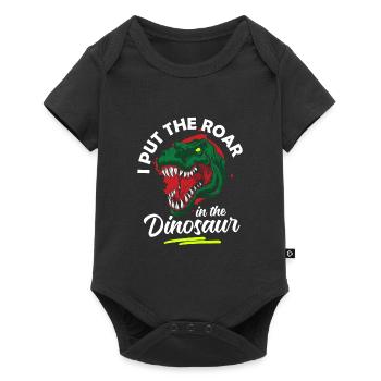 Prehistoric Triceratops Dinosaur Fossil - Baby Premium short-sleeve bodysuit - black - Front