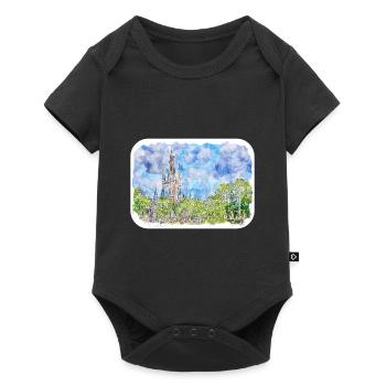 Florida USA Watercolor Sketch Drawn Illustration - Baby Premium short-sleeve bodysuit - black - Front