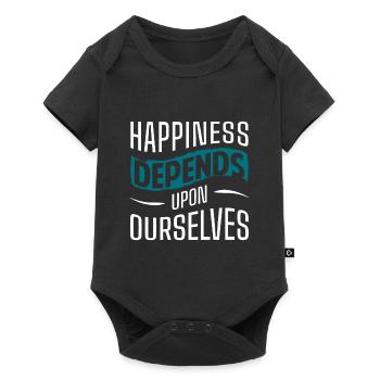Cloverleaf Joie Amour Optimisme - Body à manches courtes Premium Bébé - noir - Devant