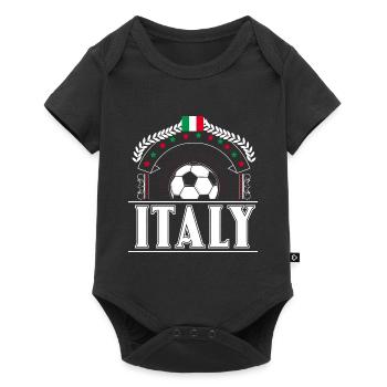 Italien Fußball Sport - Baby Premium Kurzarmbody - Schwarz - Vorne