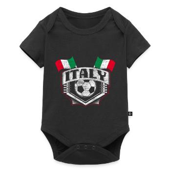 Italien Fußball Italienisch Fußballspieler - Baby Premium Kurzarmbody - Schwarz - Vorne