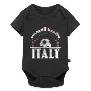 Italie Football Italie Footballeur Cadeau - Body à manches courtes Premium Bébé - noir - Devant