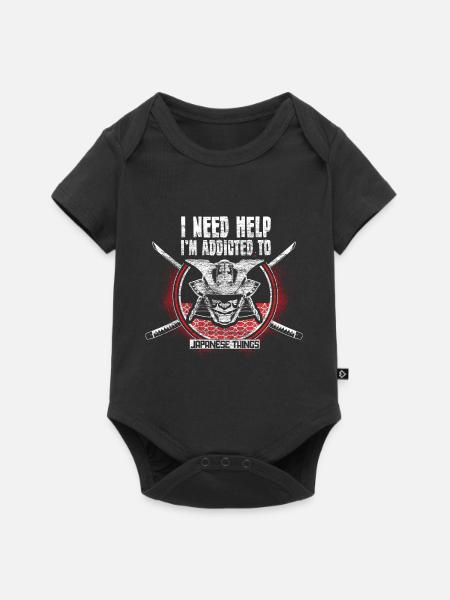 Japan Anime Nippon Geschenk - Baby Premium Kurzarmbody - Schwarz