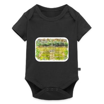 Vienna Austria Watercolor Sketch Drawn Illustratio - Baby Premium short-sleeve bodysuit - black - Front