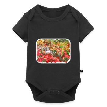 Canada Aquarelle Sketch Illustration dessinée à la main - Body à manches courtes Premium Bébé - noir - Devant