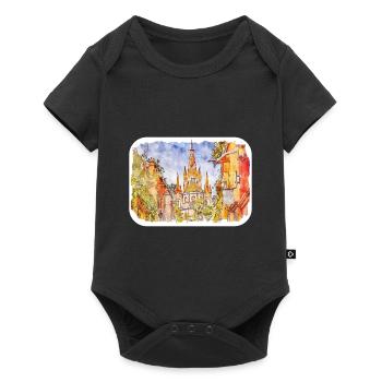 San Miguel De Allende Mexico Watercolor Sketch Dra - Baby Premium short-sleeve bodysuit - black - Front
