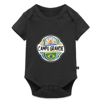 Campo Grande Brasilien Flagge Reise Souvenir Abzeichen Sta - Baby Premium Kurzarmbody - Schwarz - Vorne