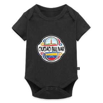 Ciudad Bolivar Venezuela Drapeau Souvenir de Voyage Badg - Body à manches courtes Premium Bébé - noir - Devant