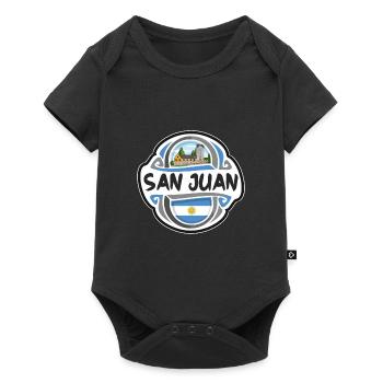 San Juan Argentina Flag Travel Souvenir Badge Stam - Baby Premium short-sleeve bodysuit - black - Front