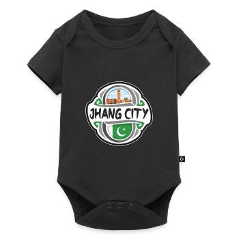 Jhang City Pakistan Drapeau Voyage Souvenir Badge Sta - Body à manches courtes Premium Bébé - noir - Devant