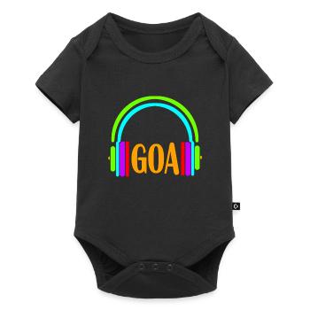 casque goa - Body à manches courtes Premium Bébé - noir - Devant