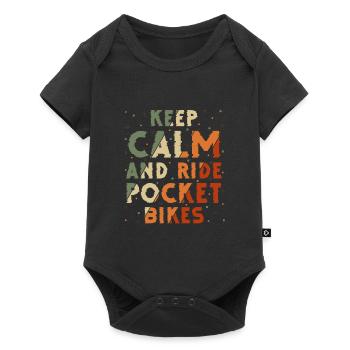 Motorcycle Biker Two-wheeler Father - Baby Premium short-sleeve bodysuit - black - Front